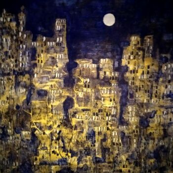 Painting titled "GOLDEN LOST CITY" by Cologne Art Project, Original Artwork, Acrylic