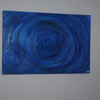 Painting titled "colormove bleu3" by Ibe Ibe, Original Artwork