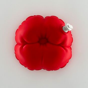 Sculpture titled "Red Bubble lips" by Comicada, Original Artwork, Resin