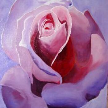 Pintura intitulada "purple rose" por Lisa De Coninck-Matitaputty, Obras de arte originais