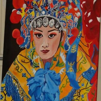 Schilderij getiteld "China in feest" door Lisa De Coninck-Matitaputty, Origineel Kunstwerk, Olie