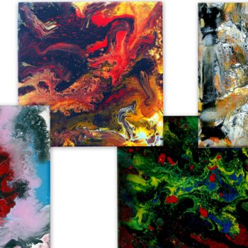 Картина под названием "collage of art 2" - Conrad Bloemers, Подлинное произведение искусства, Акрил