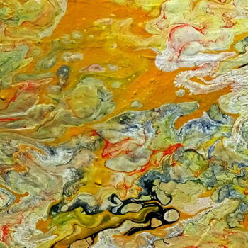 Painting titled "Yellow spirit (trip…" by Conrad Bloemers, Original Artwork, Acrylic