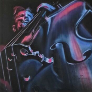 Картина под названием "Jazz" - Conrad Willemsen, Подлинное произведение искусства, Аэрограф Установлен на Деревянная рама дл…