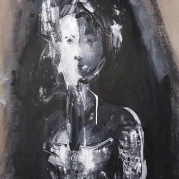 Painting titled "Feminae II" by Constance Robine, Original Artwork, Acrylic Mounted on Wood Stretcher frame