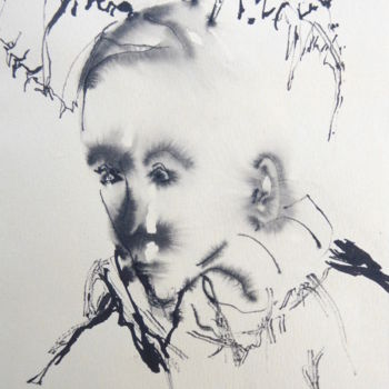 Peinture intitulée "homme II" par Constance Robine, Œuvre d'art originale, Encre