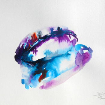 Pintura titulada "Purpura spiritu lyr…" por Constance Robine, Obra de arte original