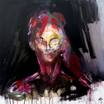 Peinture intitulée "Aura Rouge" par Constance Robine, Œuvre d'art originale, Acrylique