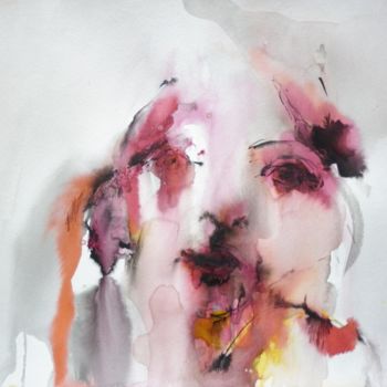 Painting titled "Être coloré II" by Constance Robine, Original Artwork, Ink