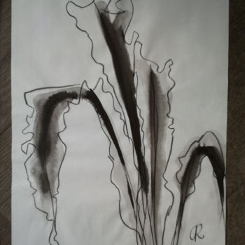 제목이 "Végétal VII"인 그림 Constance Robine로, 원작, 잉크