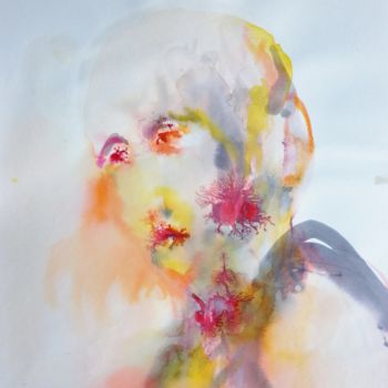 Pintura titulada "Être coloré VII" por Constance Robine, Obra de arte original, Tinta