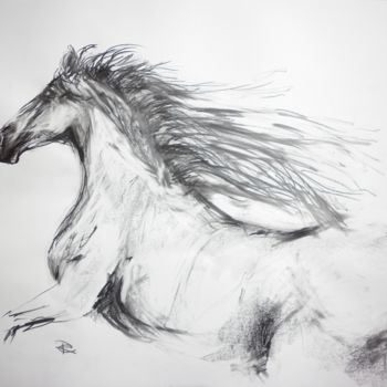 Drawing titled "Liberté I" by Constance Robine, Original Artwork, Graphite