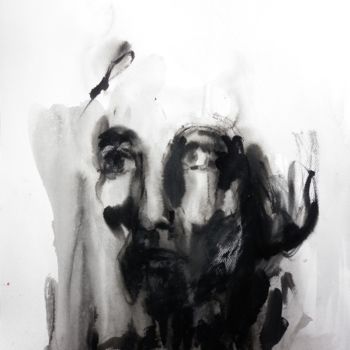 Painting titled "Ressemblance VI" by Constance Robine, Original Artwork, Ink