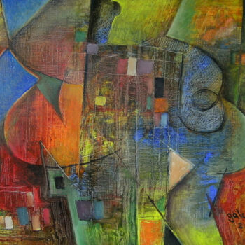 Pintura titulada "Composition X. Orig…" por Constantin Galceava, Obra de arte original, Oleo