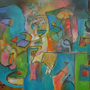 Painting titled "Rhythmicity Origina…" by Constantin Galceava, Original Artwork, Oil