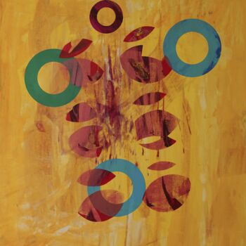 "Yellow No.1" başlıklı Tablo Constantin Roucault tarafından, Orijinal sanat, Petrol