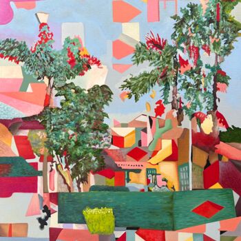 Pintura titulada "A Neighborhood" por Constantin Roucault, Obra de arte original, Oleo