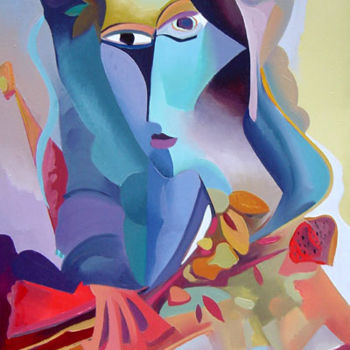 "Woman (a)" başlıklı Tablo Constantin Tanasache tarafından, Orijinal sanat, Petrol