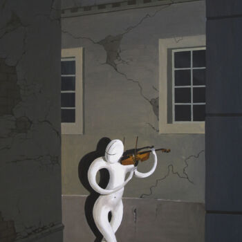 Картина под названием "City music" - Constantin Voronov, Подлинное произведение искусства, Масло