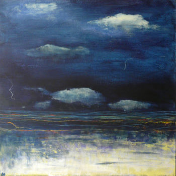 Painting titled "série océan mer num…" by Jacky Robert, Original Artwork, Acrylic