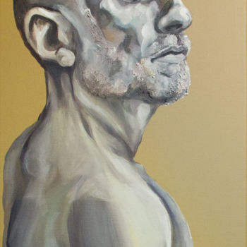 Painting titled "L'homme inquiet de…" by Cindy Nikolic, Original Artwork, Acrylic
