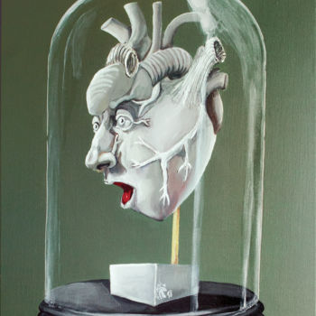Malerei mit dem Titel "Cri du cœur" von Cindy Nikolic, Original-Kunstwerk, Acryl