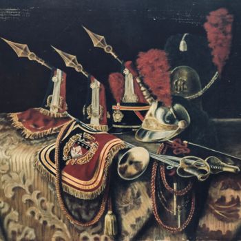 Pintura intitulada "Garde Républicaine…" por Stephane Georges, Obras de arte originais, Óleo