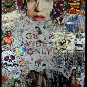 拼贴 标题为“Good Vibs Only” 由Antoine-Emmanuel Rousselle-Laurent, 原创艺术品, 拼贴