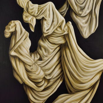 Malerei mit dem Titel "La descente de croix" von Mario Sepulcre, Original-Kunstwerk, Öl Auf Keilrahmen aus Holz montiert