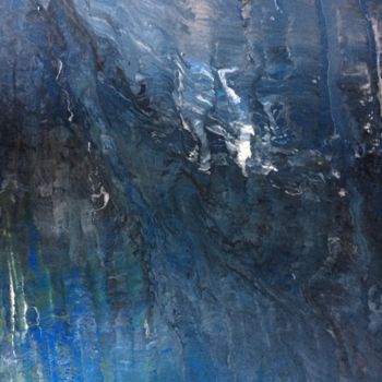 Schilderij getiteld "Deep blue" door Greg Powell, Origineel Kunstwerk, Olie