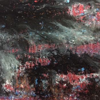 Pittura intitolato "darkness falls" da Greg Powell, Opera d'arte originale, Smalto