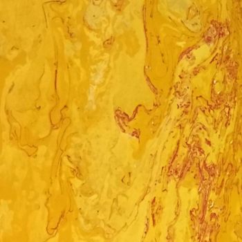 Malerei mit dem Titel "Deep yellow" von Greg Powell, Original-Kunstwerk, Emaille