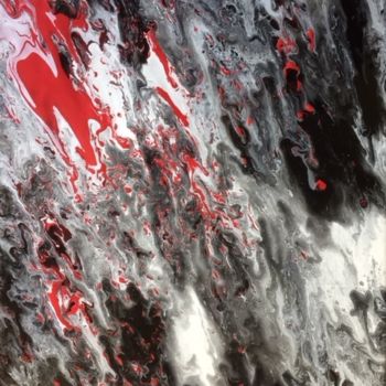 Painting titled "red falls" by Greg Powell, Original Artwork, Enamel