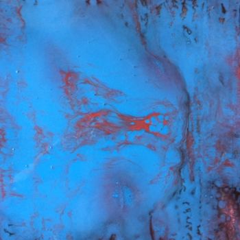 Pintura intitulada "flow of red" por Greg Powell, Obras de arte originais, Tinta de esmalte