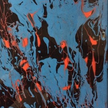 Pittura intitolato "fireflys" da Greg Powell, Opera d'arte originale, Smalto