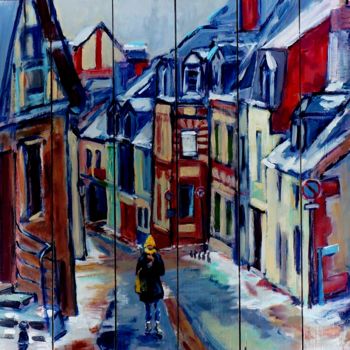 Painting titled "villerville-rue-foc…" by Jjpodetti, Original Artwork, Acrylic