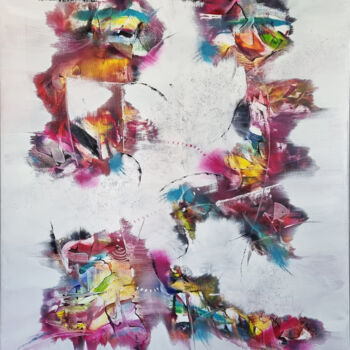 Peinture intitulée "Pinkart" par Sabrina Viola, Œuvre d'art originale, Huile Monté sur Châssis en bois
