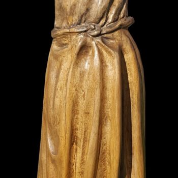 Скульптура под названием "ange" - Jean-Etienne Michel, Подлинное произведение искусства, Дерево