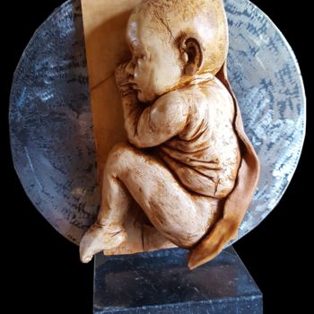 Sculpture titled "Eclosion" by Jean-Etienne Michel, Original Artwork, Terra cotta