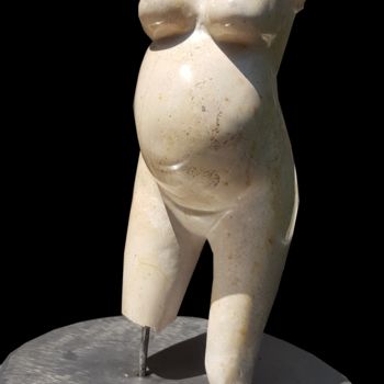 Скульптура под названием "Maternité" - Jean-Etienne Michel, Подлинное произведение искусства, Камень