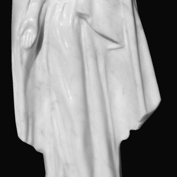 Скульптура под названием "Vierge à l'enfant" - Jean-Etienne Michel, Подлинное произведение искусства, Камень