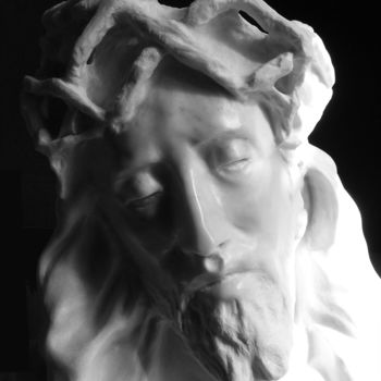 Скульптура под названием "Ecce Homo" - Jean-Etienne Michel, Подлинное произведение искусства, Камень