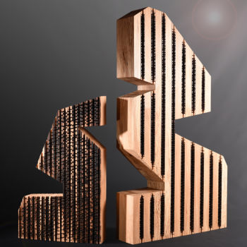 雕塑 标题为“XXXII” 由Nils Orm, 原创艺术品, 木