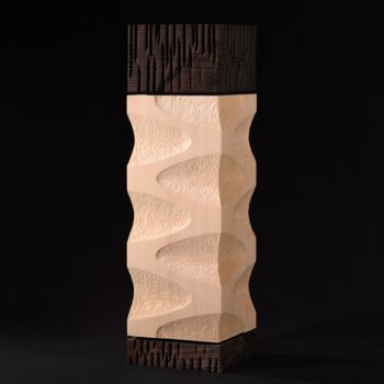 Sculpture titled "SCINDAPSUS I" by Nils Orm, Original Artwork, Wood