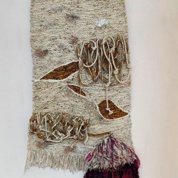 Textile Art titled "Octobre" by Carmen Rios-Seidel, Original Artwork, Tapestry