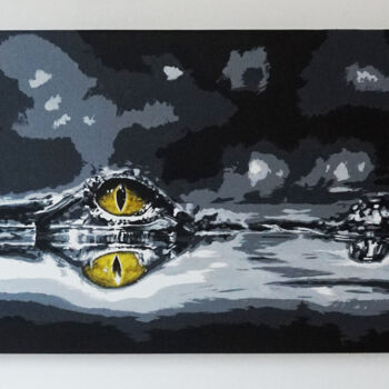Peinture intitulée "Oeil" par Tristan Wendlinger, Œuvre d'art originale, Acrylique