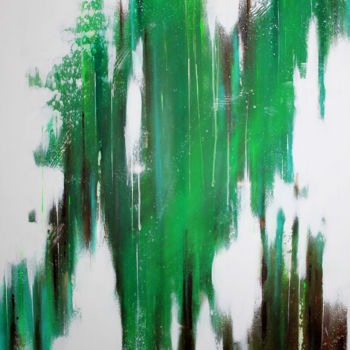 Painting titled "Vert d'amphore" by Tristan Wendlinger, Original Artwork, Acrylic