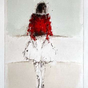 Painting titled ""HOMMAGE à ROTHKO"…" by Hanna Sidorowicz, Original Artwork, Ink Mounted on Wood Stretcher frame