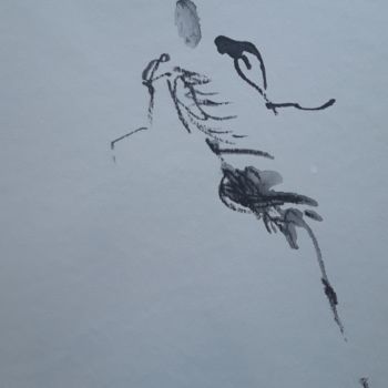 Dessin intitulée "Silhouette Squeleti…" par Pascale Delarge, Œuvre d'art originale, Encre