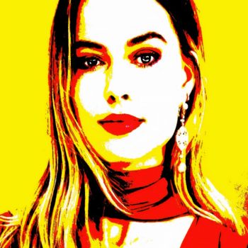 Digitale Kunst getiteld "MARGOT ROBBIE- Limi…" door Arte Mundial, Origineel Kunstwerk, Digitaal Schilderwerk